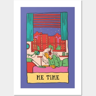 Me Time // Cute Loner Girl Illustration // Hermit Homebody Introvert Girl Posters and Art